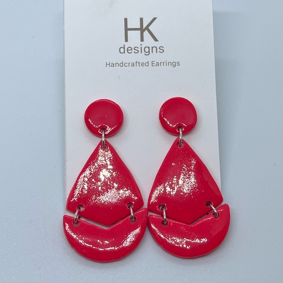 NWT Pink Handmade Earrings - Picture 4 of 13